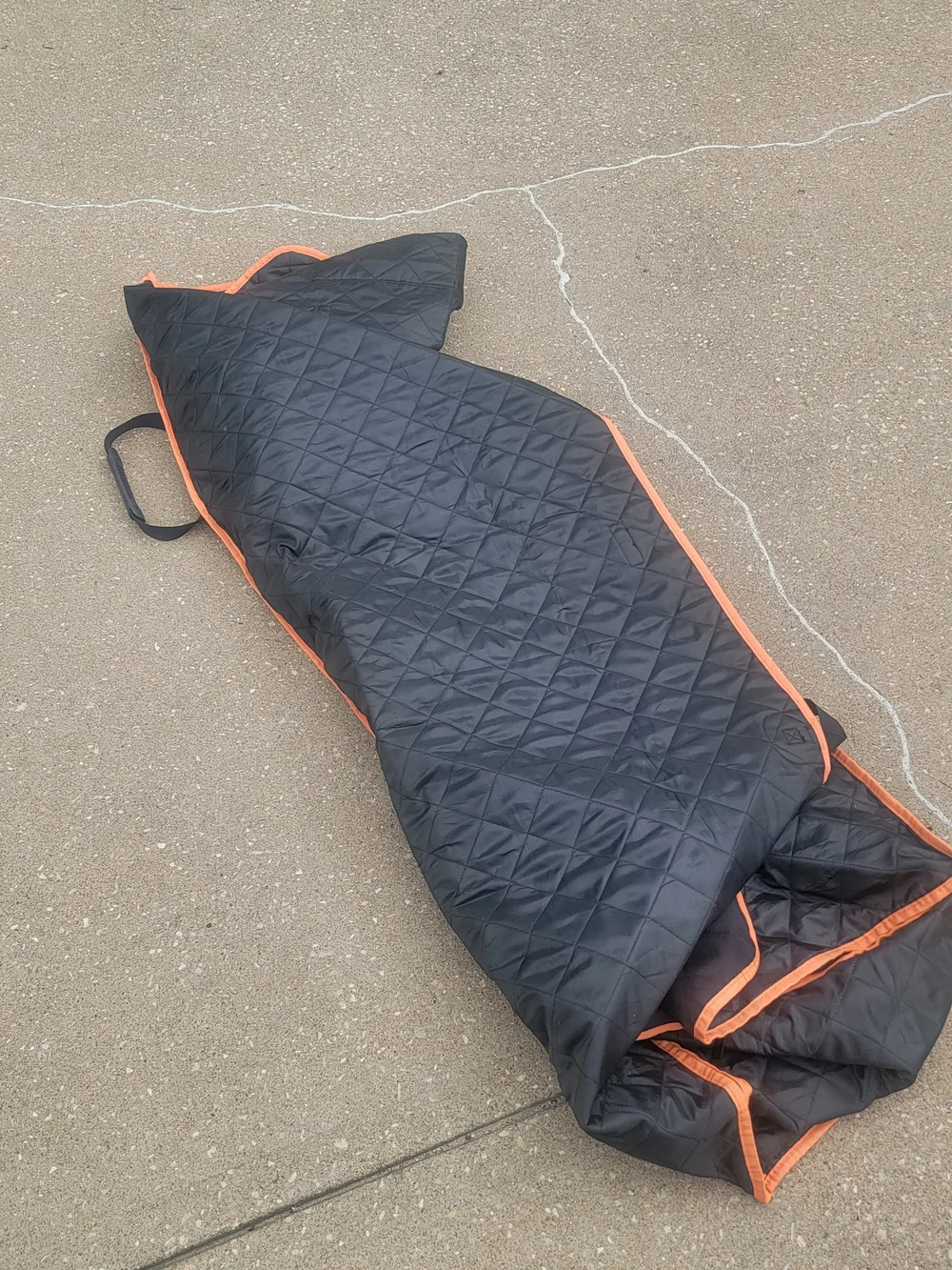 Quilted Waterproof Pet Car Seat Cover - Black with Orange Trim